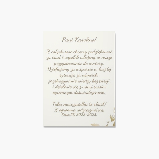 Felicitare personalizată Mulțumesc, 10x15 cm