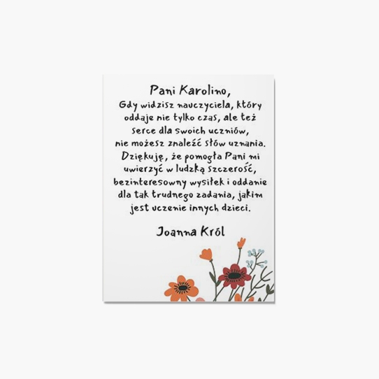 Felicitare personalizată Mulțumesc, 10x15 cm