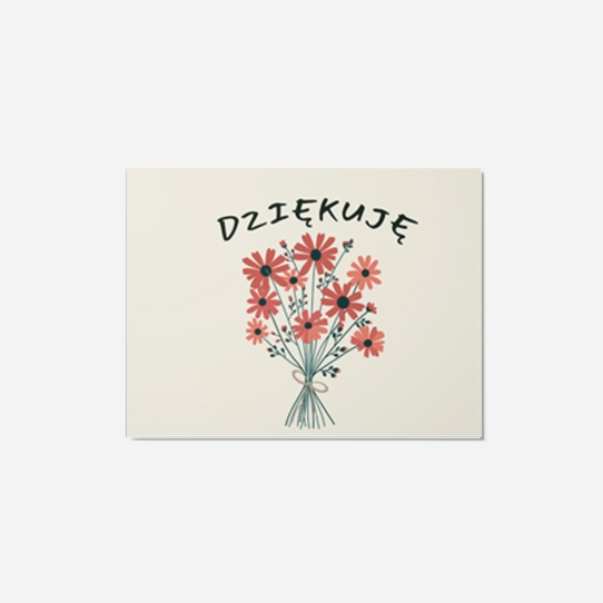 Felicitare personalizată Mulțumesc, 15x10 cm
