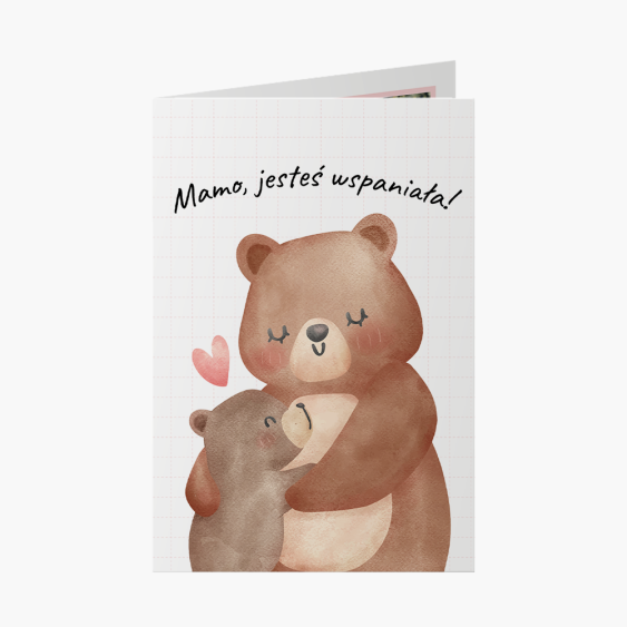 Felicitare personalizată Mama Urs, 20x30 cm
