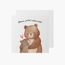 Felicitare personalizată Mama Urs, 14x14 cm