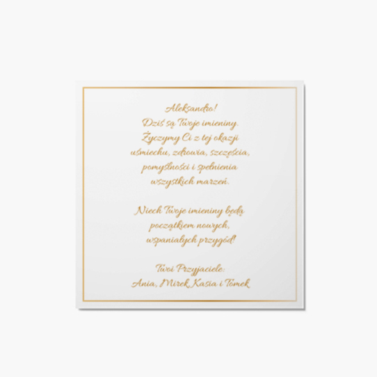 Felicitare personalizată De ziua onomastică, 14x14 cm