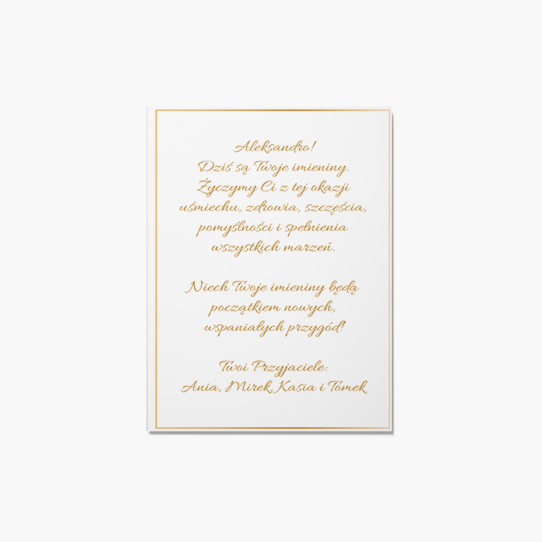 Felicitare personalizată De ziua onomastică, 10x15 cm