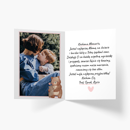 Felicitare personalizată Mama Urs, 20x30 cm