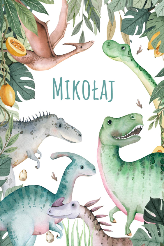 Felicitare personalizată Dinozauri 1, 10x15 cm