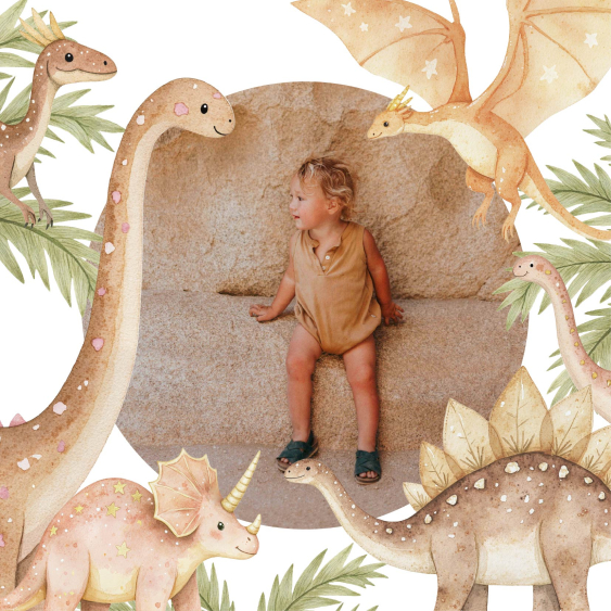 Felicitare personalizată Dinozaurii 2, 14x14 cm
