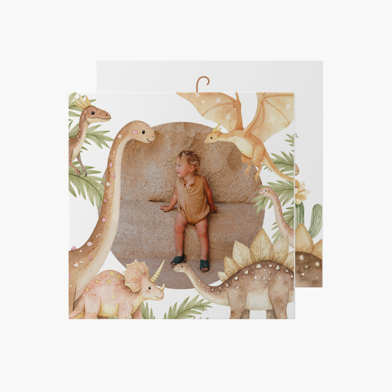 Felicitare personalizată Dinozaurii 2, 14x14 cm