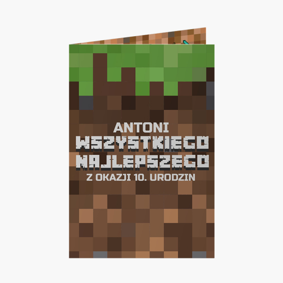 Felicitare personalizată Pentru El: Pixeli, 20x30 cm