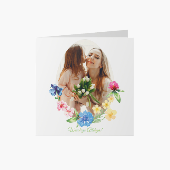 Felicitare personalizată Surpriză de Paște, 14x14 cm