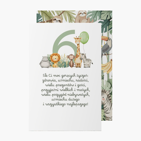 Felicitare personalizată Safari, 10x15 cm