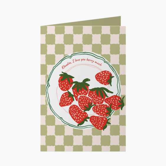 Felicitare personalizată Căpșuni, 20x30 cm