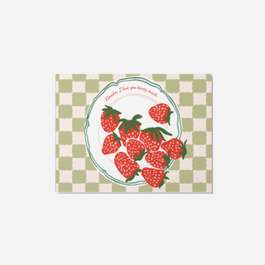 Felicitare personalizată Căpșuni, 15x10 cm