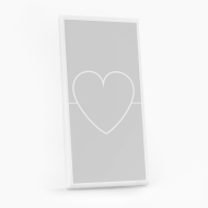 Tablou, Panorama 3 poze cu inima, 60x120 cm