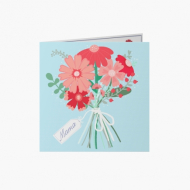 Felicitare personalizată Flori pentru mama, 14x14 cm