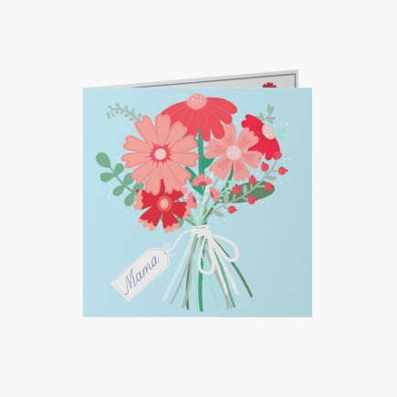 Felicitare personalizată Flori pentru mama, 14x14 cm