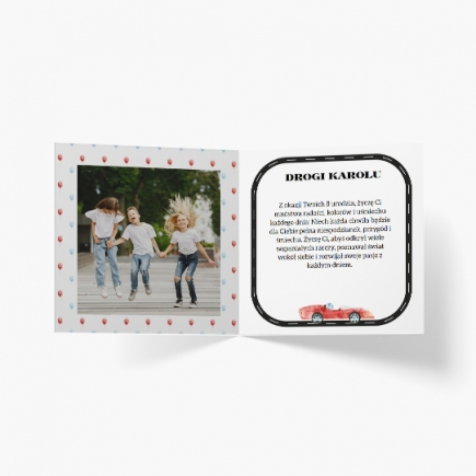 Felicitare personalizată Colecție de mașini, 14x14 cm