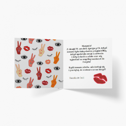 Felicitare personalizată Colecția Girls Gang, 14x14 cm