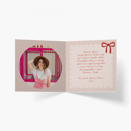 Felicitare personalizată Hai, colecție de fete, 14x14 cm