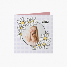 Felicitare personalizată Colecția Daisy, 14x14 cm