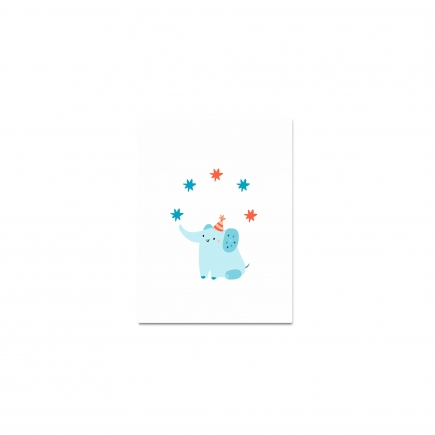 Felicitare personalizată Micul elefant, 10x15 cm