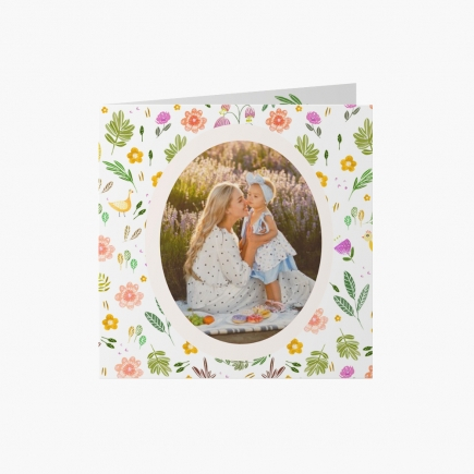 Felicitare personalizată Folk-ul de Paște, 14x14 cm