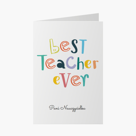 Felicitare personalizată Cel mai bun profesor din toate timpurile, 10x15 cm