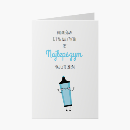Felicitare personalizată Cel mai bun profesor, 10x15 cm
