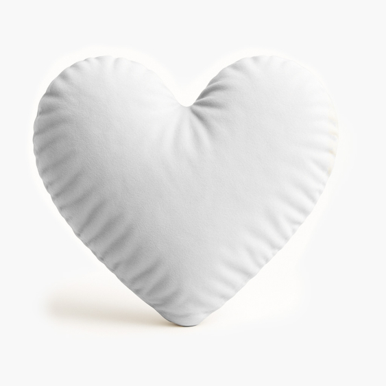 Pernă 3D personalizată, catifea, Proiectul tău INIMA, 33x33 cm