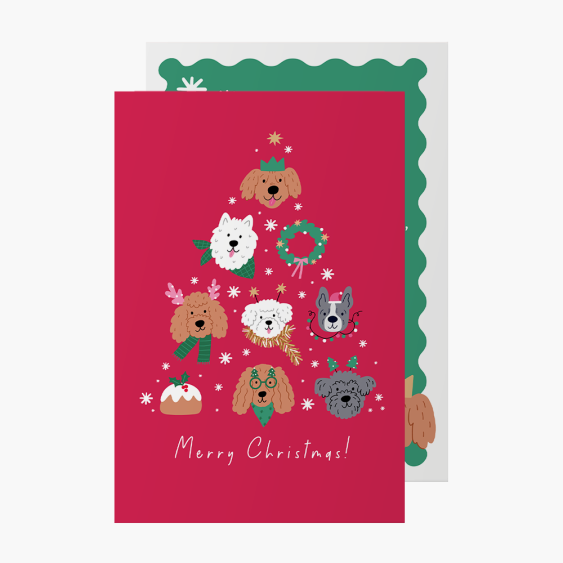 Felicitare personalizată Câinele timpului vesel, 10x15 cm