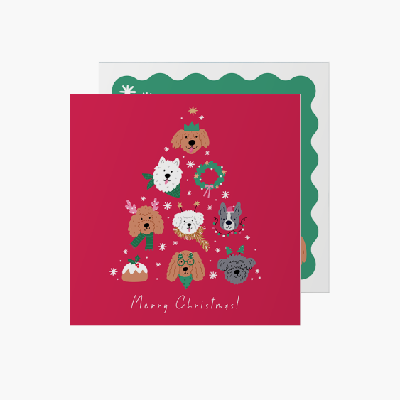 Felicitare personalizată Câinele timpului vesel, 14x14 cm