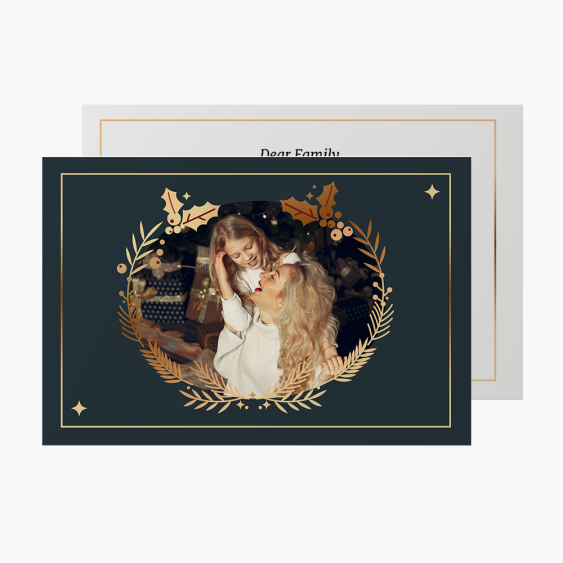 Felicitare personalizată Eleganță Evergreen 1, 15x10 cm