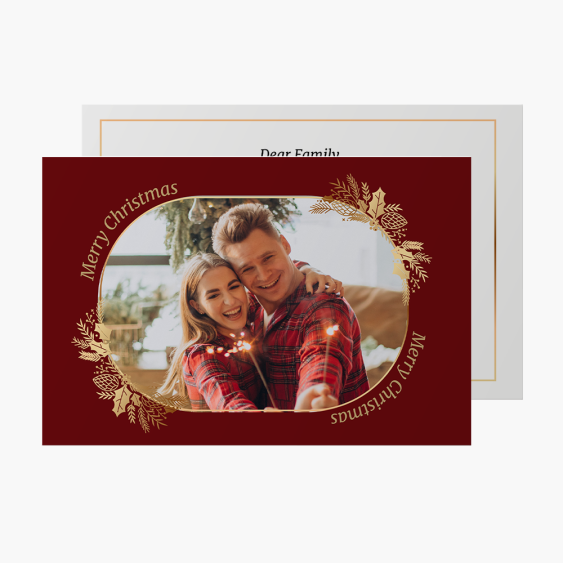 Felicitare personalizată Eleganță Evergreen 2, 15x10 cm