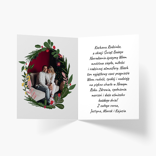Felicitare personalizată Magia Crăciunului, timp vesel, 20x30 cm