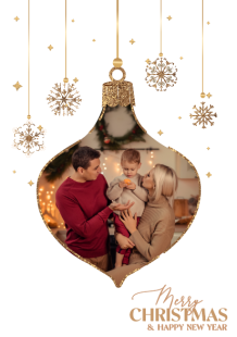 Calendar de perete, Golden Christmas 1, 20x30-A4 cm