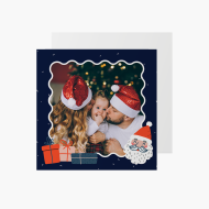 Felicitare personalizată Joyful Time Santa, 14x14 cm