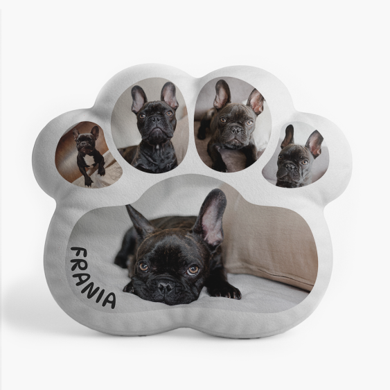 Pernă 3D personalizată, catifea, Labă, 44x44 cm