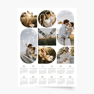 Calendar cu o singură față, Modern, 50x70 cm