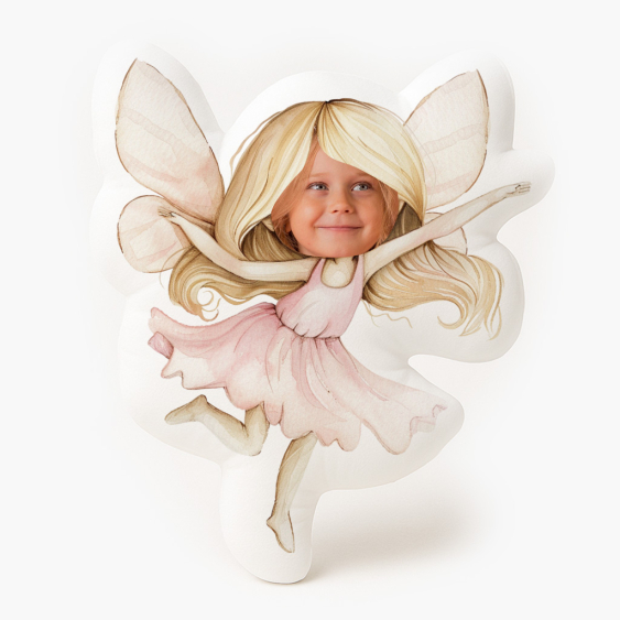 Pernă 3D personalizată, catifea, Zână Blondă, 30x30 cm