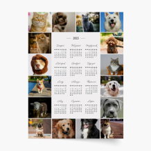 Kalendarz jednostronny, Colaj16 poze, 40x60 cm