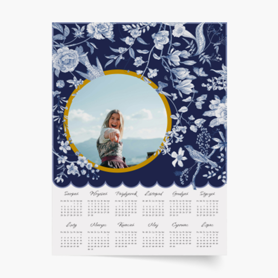 Calendar cu o singură față, Pasiunea Florală, 50x70 cm