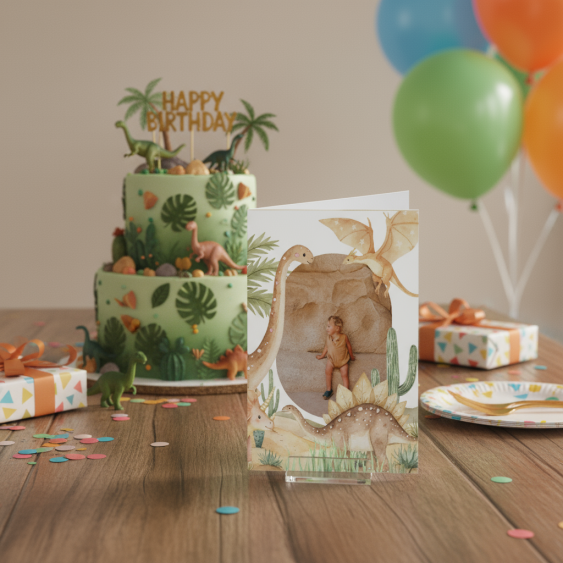 Felicitare personalizată Dinozaurii 2, 20x30 cm
