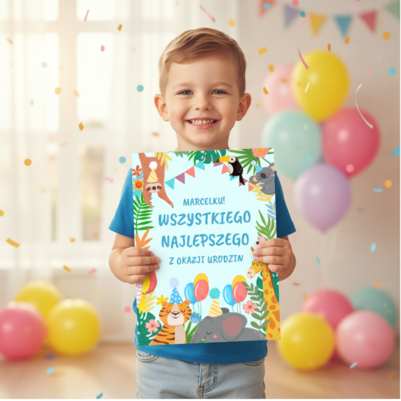 Felicitare personalizată Dorințe în junglă, 20x30 cm