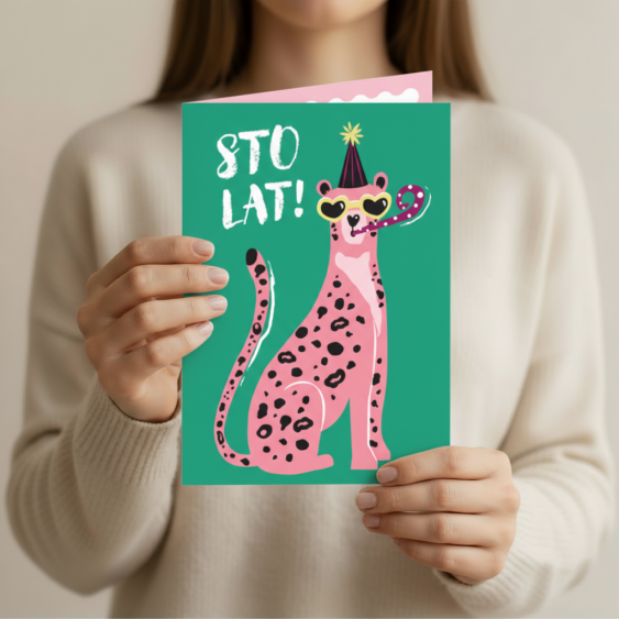 Felicitare personalizată Ghepard, 20x30 cm