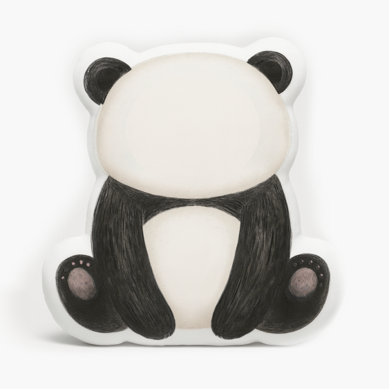Pernă 3D personalizată, catifea, Panda, 30x30 cm