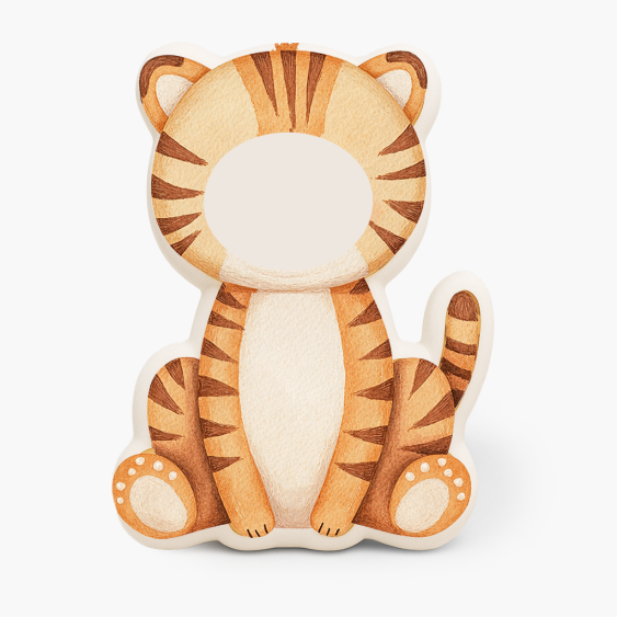 Pernă 3D personalizată, catifea, Tigru, 30x30 cm
