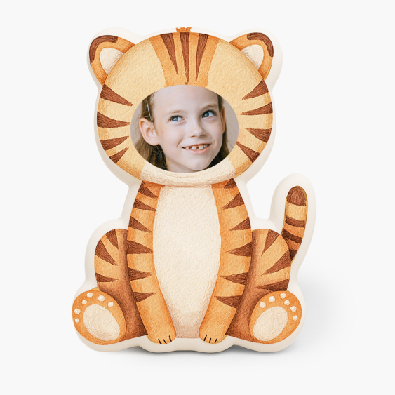 Pernă 3D personalizată, catifea, Tigru, 30x30 cm