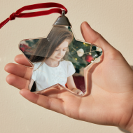 Bombka glob în formă de stea cu capac auriu