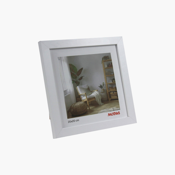 Ramă foto pentru poze pătrat 20x20 alb, 20x20 cm