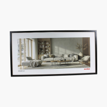 Ramă foto pentru poze panoramic 100x50 negru, 100x50 cm