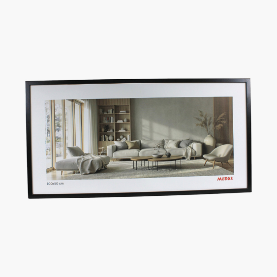Ramă foto pentru poze panoramic 100x50 negru, 100x50 cm